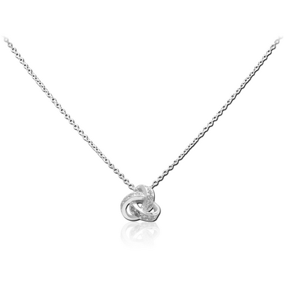 STERLING SILVER 925 JEWELLED NECKLACE WITH PENDANT - KNOT