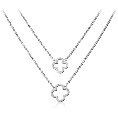 STERLING SILVER 925 JEWELLED NECKLACE WITH PENDANT