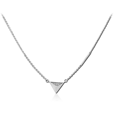 STERLING SILVER 925 JEWELLED NECKLACE WITH PENDANT
