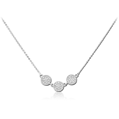 STERLING SILVER 925 JEWELLED NECKLACE WITH PENDANT
