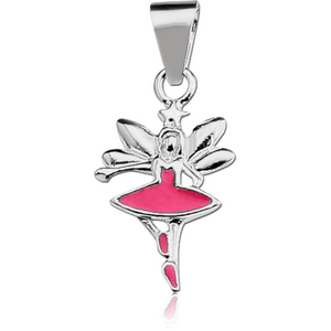 STERLING SILVER 925 PENDANT WITH ENAMEL - FAIRY