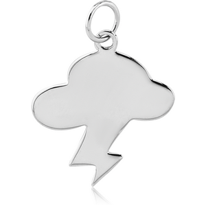 STERLING SILVER 925 PENDANT - CLOUD AND LIGHTNING