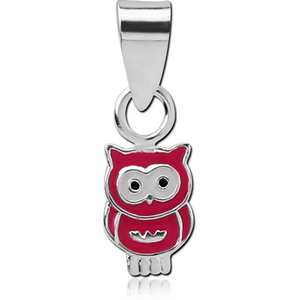 STERLING SILVER 925 PANDENT WITH ENAMEL - OWL