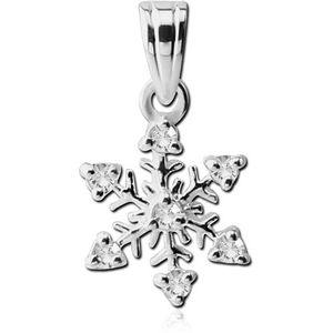 STERLING SILVER 925 JEWELLED PENDANT - SNOWFLAKE