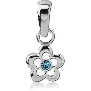STERLING SILVER 925 JEWELLED PENDANT - FOLWER