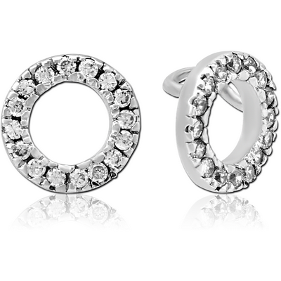 STERLING SILVER 925 JEWELLED PENDANT - CIRCLE