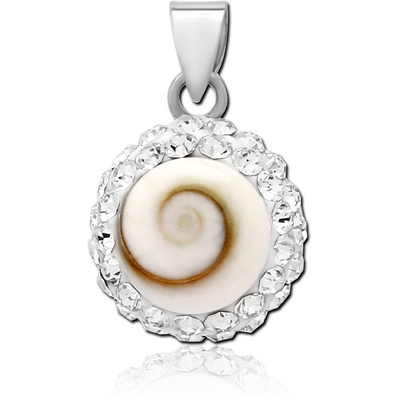 STERLING SILVER 925 JEWELLED PENDANT - SHIVA EYE