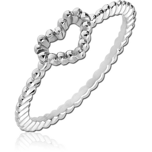 STERLING SILVER 925 RING - DOTTED HEART