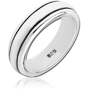 STERLING SILVER 925 RING - TWO LINES