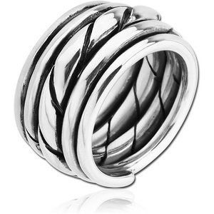 STERLING SILVER 925 RING - SPRING WITH ROPE