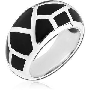 STERLING SILVER 925 RING WITH ONYX