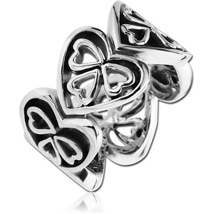 STERLING SILVER 925 RING - HEARTS IN HEART