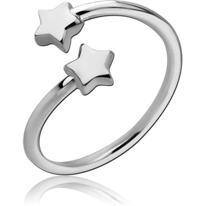 STERLING SILVER 925 OPEN RING - STAR