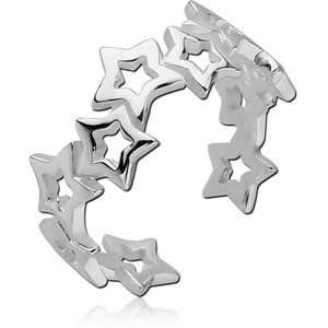 STERLING SILVER 925 OPEN RING - STARS