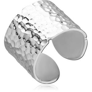 STERLING SILVER 925 OPEN RING - HAMMERED TEXTURE