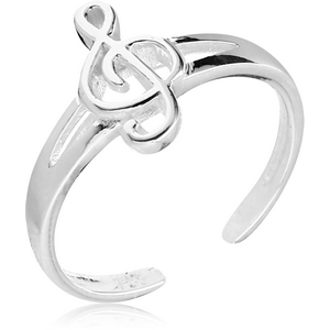 STERLING SILVER 925 TOE RING - MUSIC NOTE