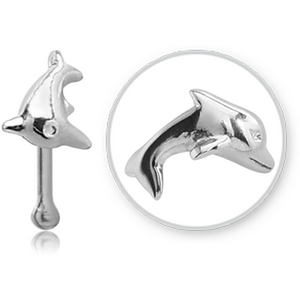 STERLING SILVER 925 DOLPHIN NOSE BONE