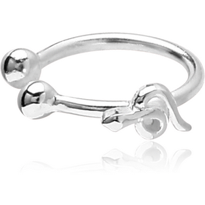 STERLING SILVER 925 ILLUSION NOSE RING WITH SNAKE