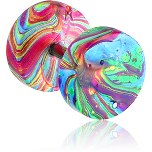 SURGICAL STEEL NEON FAKE PLUG