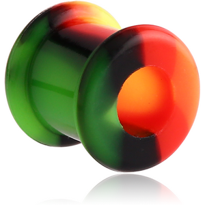 SILICONE DOUBLE FLARED RASTA TUNNEL