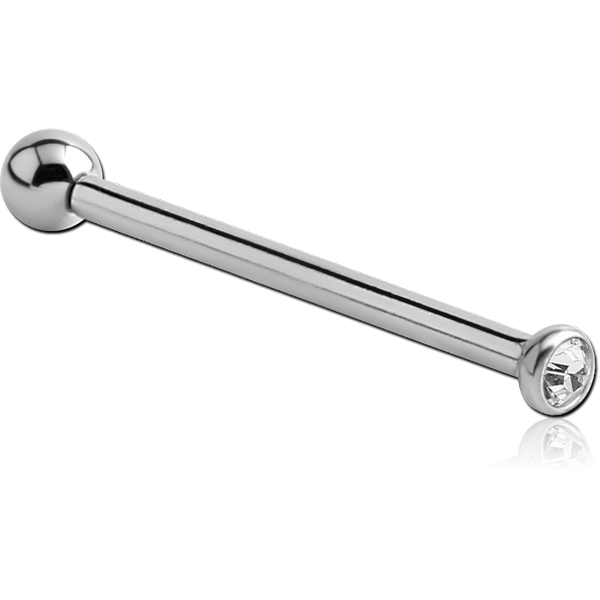 TITANIUM INTERNALLY THREADED JEWELLED BARBELL
