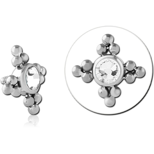 TITANIUM JEWELLED MICRO ATTACHMENT FOR 1.2MM INTERNALLY THREADED PINS