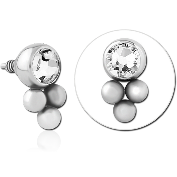 TITANIUM JEWELLED MICRO ATTACHMENT FOR 1.2MM INTERNALLY THREADED PINS