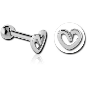 14K WHITE GOLD ATTACHMENT WITH TITANIUM INTERNALLY THREADED MIRCO BARBELL