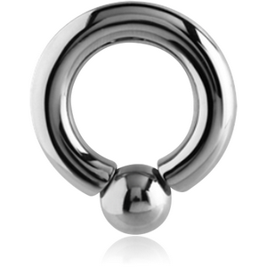 TITANIUM INTERNALLY SCREW ON BALL CLOSURE RING