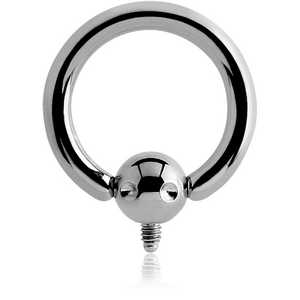 TITANIUM INTERNALLY THREADED 6 DIMPLES SLAVE BALL WITH BALL CLOSURE RING