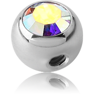 TITANIUM SIDE THREADED SWAROVSKI CRYSTAL JEWELLED BALL