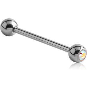 TITANIUM DOUBLE JEWELLED MICRO BARBELL