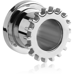 SURGICAL STEEL GEAR THREADED TUNNEL