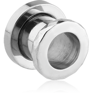 STAINLESS STEEL HAMMERED-LOOK THREADED TUNNEL