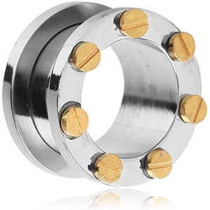 STAINLESS STEEL THREADED TUNNEL WITH CONTRAST SCREWS