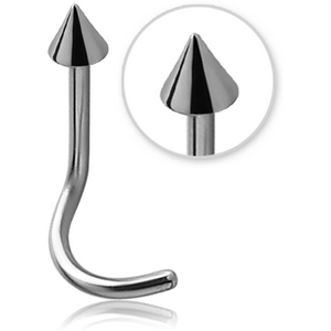 TITANIUM CURVED CONE NOSE STUD