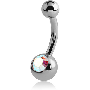 TITANIUM JEWELLED MINI NAVEL BANANA