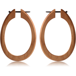 ORGANIC WOODEN EARRINGS PAIR TRIBAL