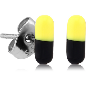 UV ACRYLIC CAPSULE EAR STUDS PAIR