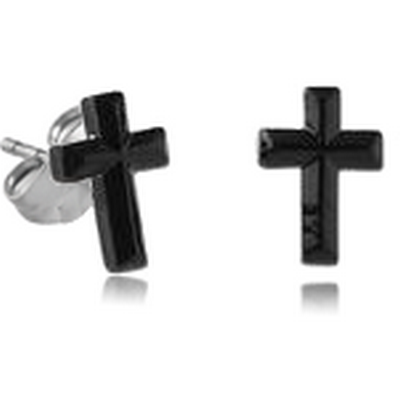 UV ACRYLIC EAR STUDS PAIR - CROSS