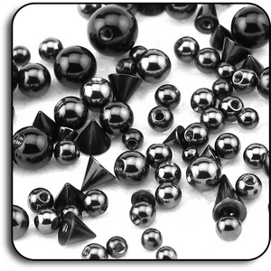 VALUE PACK OF MIX BLACKLINE SURGICAL STEEL BALLS FOR 1.2MM - PACK OF 1000 PCS