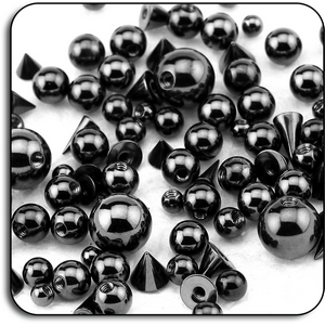 VALUE PACK OF MIX BLACKLINE SURGICAL STEEL BALLS FOR 1.6MM - PACK OF 1000 PCS