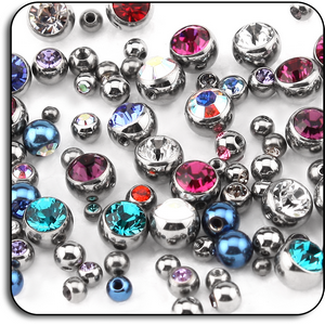 VALUE PACK OF MIX TITANIUM JEWELLED BALLS FOR 1.6 MM - PACK OF 500 PCS