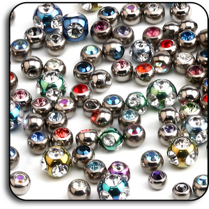 VALUE PACK OF MIX TITANIUM JEWELLED BALLS FOR 1.2MM - PACK OF 500 PCS