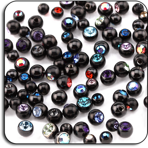 VALUE PACK OF MIX BLACKLINE TITANIUM JEWELLED BALLS FOR 1.6MM - PACK OF 500 PCS