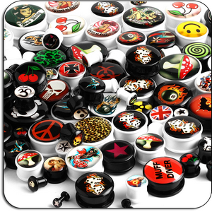 VALUE PACK OF MIX PICTURE PLUGS - PACK OF 100 PCS