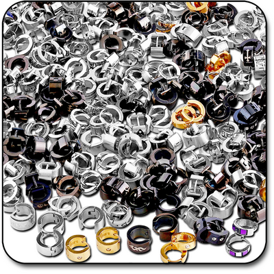 VALUE PACK OF MIX SURGICAL STEEL HINGED SEPTUM RING - PACK OF 50 PCS