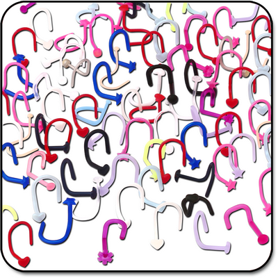 VALUE PACK OF MIX BIOFLEX CURVED NOSE STUD - PACK OF 2500 PCS