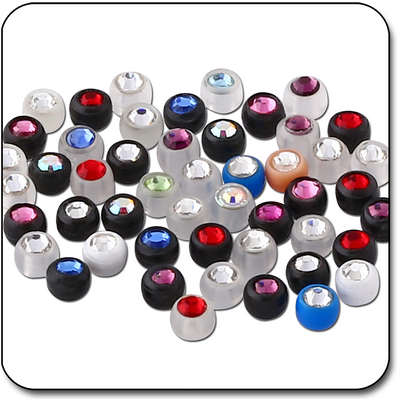 VALUE PACK OF MIX BIOFLEX PUSH FIT JEWELLED BALL 1.2 MM - PACK OF 2500 PCS