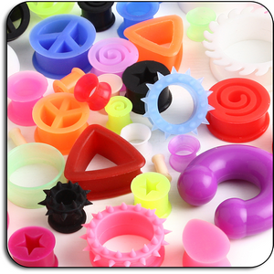 VALUE PACK OF MIX SILICONE TUNNELS PLUGS EXPANDERS AND CIRCULARS - PACK OF 500 PCS